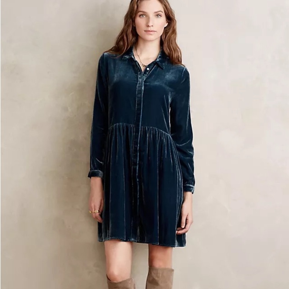 Anthropologie Moulinette Soeurs Aelish Velvet Dress